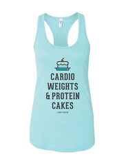Cardio, Weights & Protein Cakes tank
